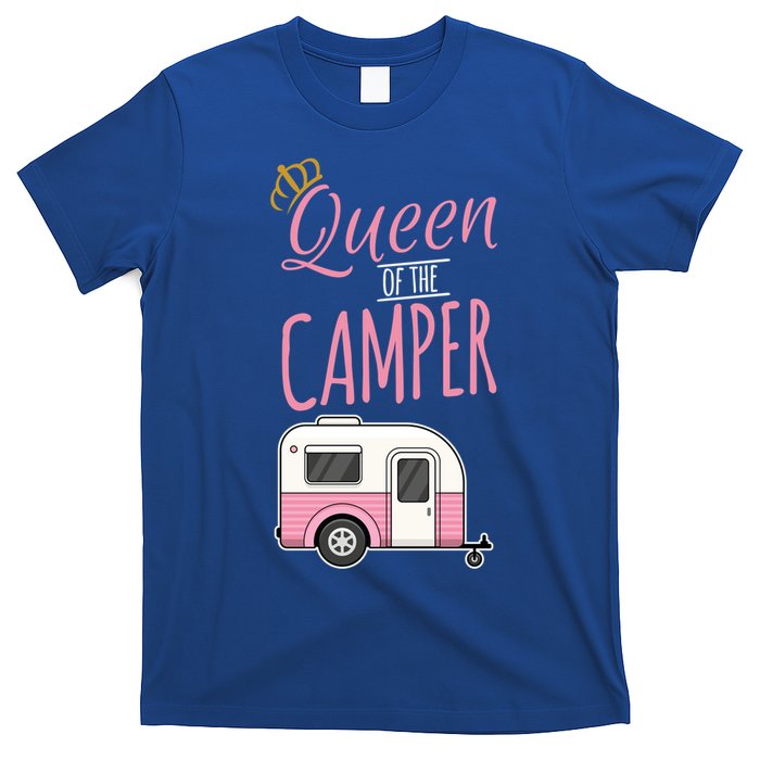 Queen Of The Camper Camping Mom Camp Outdoors Lover Funny Gift T-Shirt