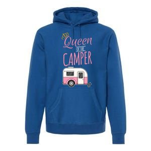 Queen Of The Camper Camping Mom Camp Outdoors Lover Funny Gift Premium Hoodie