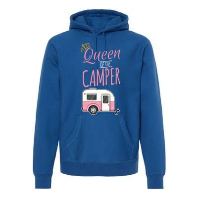 Queen Of The Camper Camping Mom Camp Outdoors Lover Funny Gift Premium Hoodie