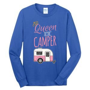 Queen Of The Camper Camping Mom Camp Outdoors Lover Funny Gift Tall Long Sleeve T-Shirt