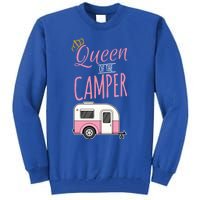 Queen Of The Camper Camping Mom Camp Outdoors Lover Funny Gift Tall Sweatshirt