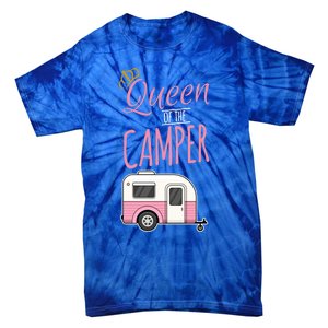 Queen Of The Camper Camping Mom Camp Outdoors Lover Funny Gift Tie-Dye T-Shirt