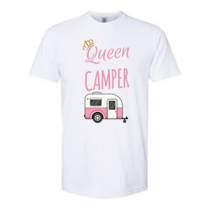 Queen Of The Camper Camping Mom Camp Outdoors Lover Funny Gift Softstyle CVC T-Shirt