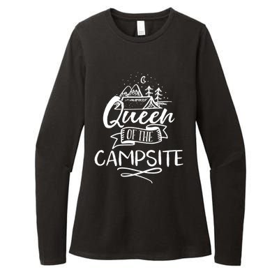 Queen Of The Campsite Gift For Tent Camping Mom Gift Womens CVC Long Sleeve Shirt