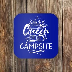 Queen Of The Campsite Gift For Tent Camping Mom Gift Coaster