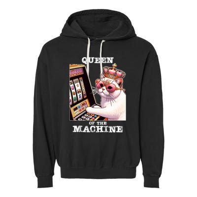 Queen Of The Slot Machine Casino Gambling Lover Garment-Dyed Fleece Hoodie