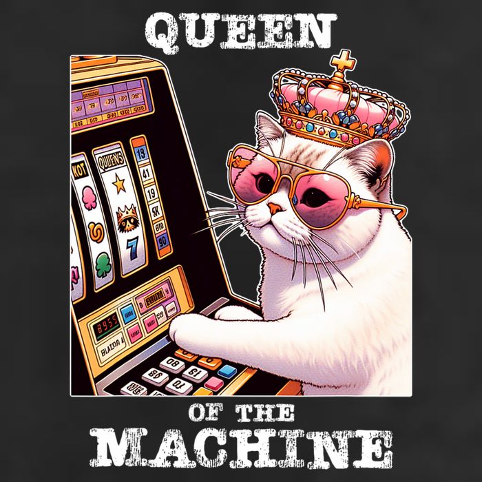 Queen Of The Slot Machine Casino Gambling Lover 7 Panel Mesh Trucker Snapback Hat