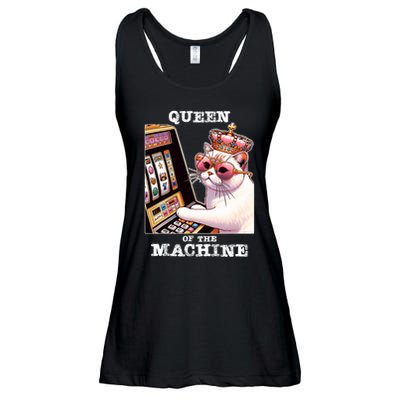 Queen Of The Slot Machine Casino Gambling Lover Ladies Essential Flowy Tank