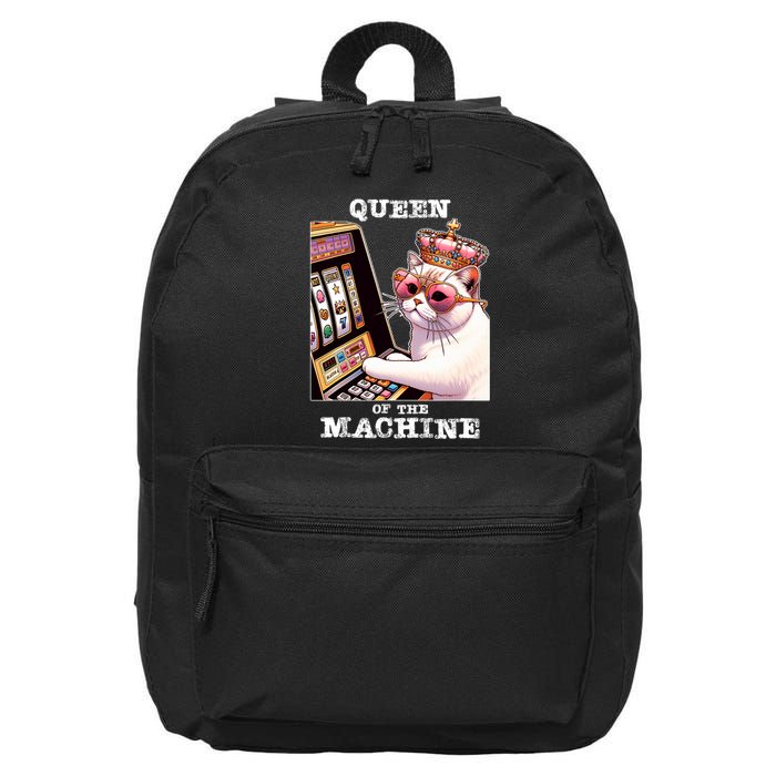 Queen Of The Slot Machine Casino Gambling Lover 16 in Basic Backpack