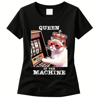 Queen Of The Slot Machine Casino Gambling Lover Womens T-Shirt