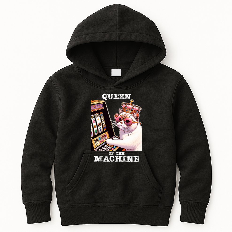 Queen Of The Slot Machine Casino Gambling Lover Kids Hoodie