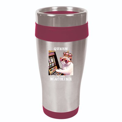 Queen Of The Slot Machine Casino Gambling Lover 16oz Travel Tumbler