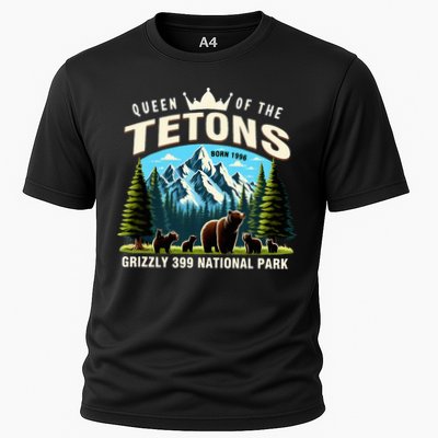 Queen Of The Tetons Grizzly 399 National Park Bear Lover Performance Shirt