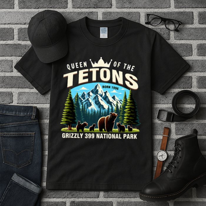Queen Of The Tetons Grizzly 399 National Park Bear Lover Tall T-Shirt