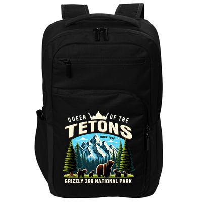 Queen Of The Tetons Grizzly 399 National Park Bear Lover Impact Tech Backpack