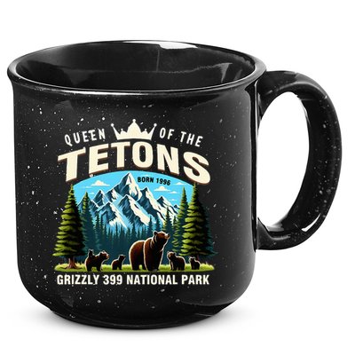 Queen Of The Tetons Grizzly 399 National Park Bear Lover 15oz Campfire Ceramic Mug