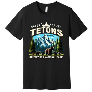 Queen Of The Tetons Grizzly 399 National Park Bear Lover Premium T-Shirt