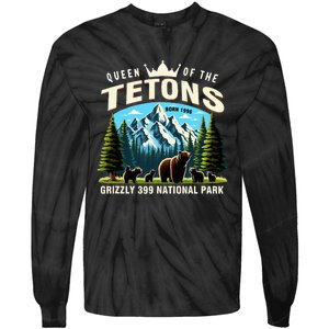 Queen Of The Tetons Grizzly 399 National Park Bear Lover Tie-Dye Long Sleeve Shirt