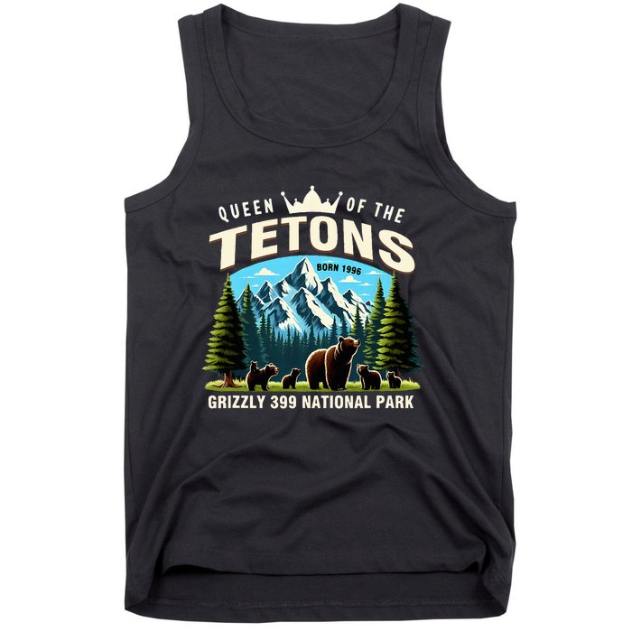 Queen Of The Tetons Grizzly 399 National Park Bear Lover Tank Top