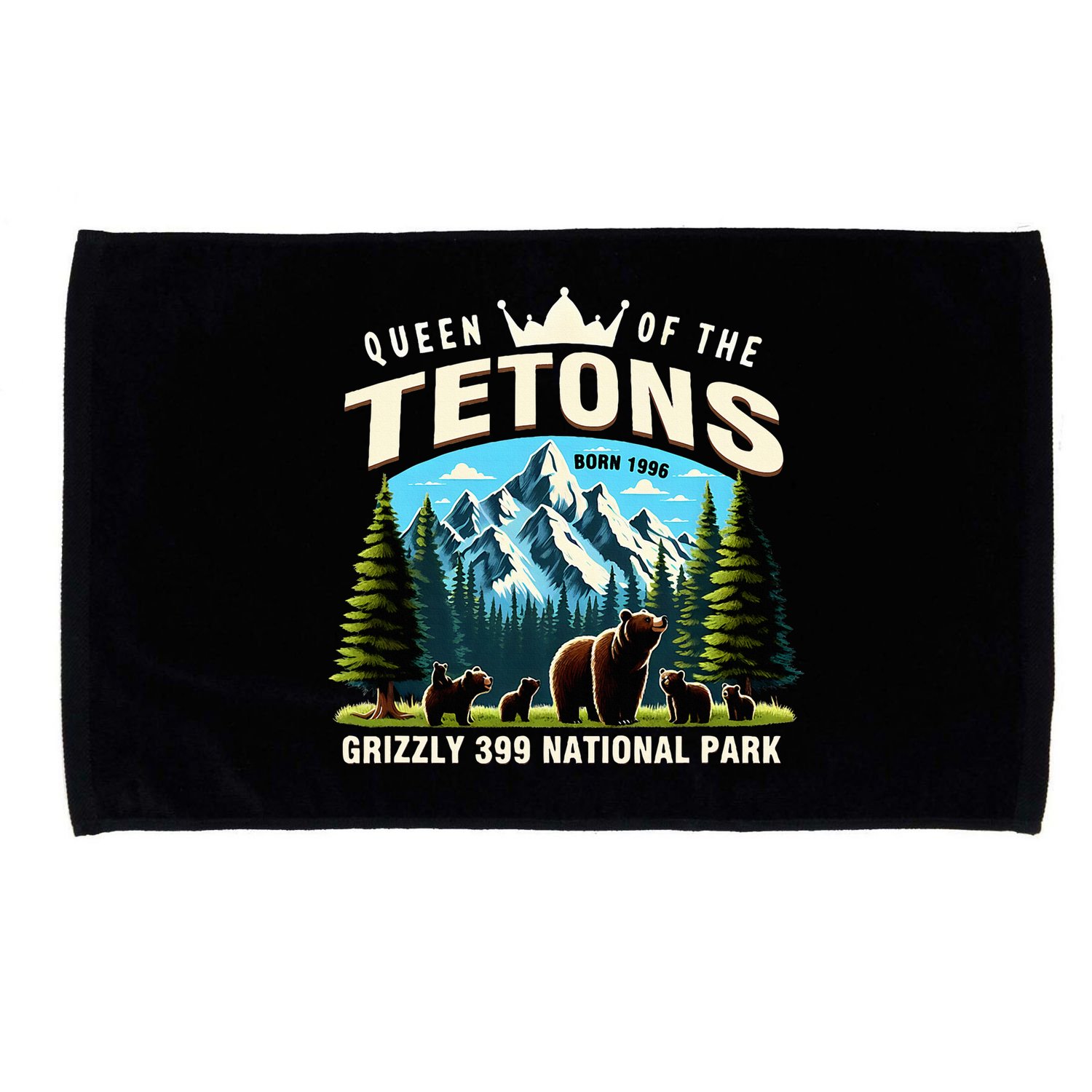 Queen Of The Tetons Grizzly 399 National Park Bear Lover Microfiber Hand Towel