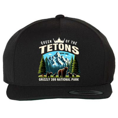 Queen Of The Tetons Grizzly 399 National Park Bear Lover Wool Snapback Cap