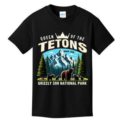 Queen Of The Tetons Grizzly 399 National Park Bear Lover Kids T-Shirt
