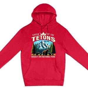 Queen Of The Tetons Grizzly 399 National Park Bear Lover Premium Pullover Hoodie