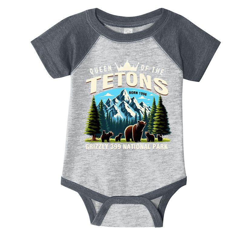 Queen Of The Tetons Grizzly 399 National Park Bear Lover Infant Baby Jersey Bodysuit