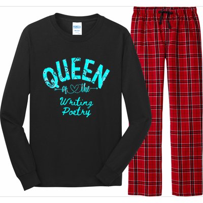 Queen Of Writing Poetry Funny Gift Long Sleeve Pajama Set