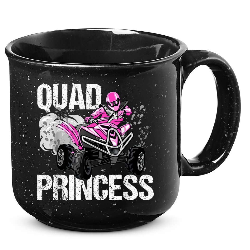 Quad Princess ATV 4 Wheeler Quad Offroad Mud MX Girls 15oz Campfire Ceramic Mug