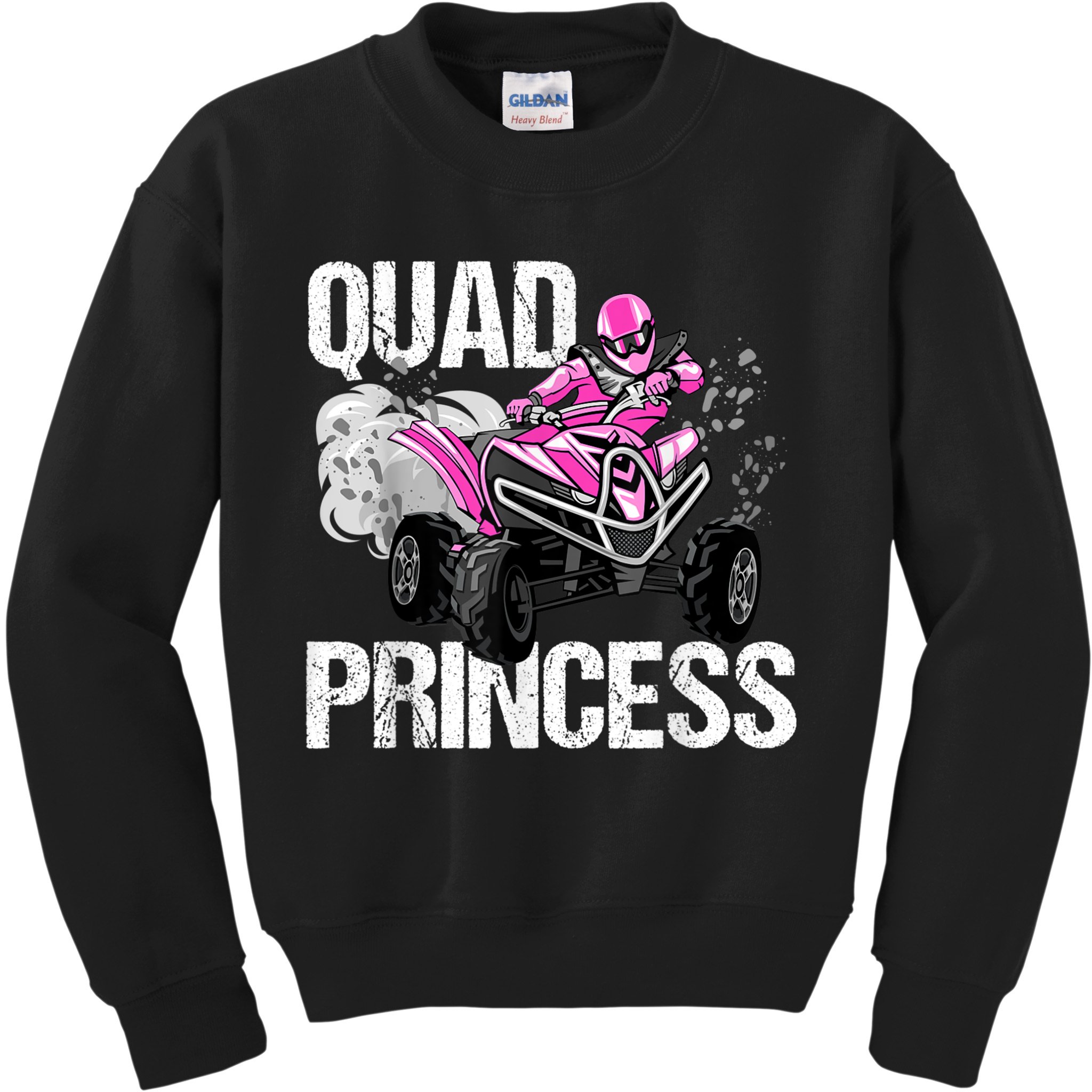 Quad Princess ATV 4 Wheeler Quad Offroad Mud MX Girls Kids Sweatshirt