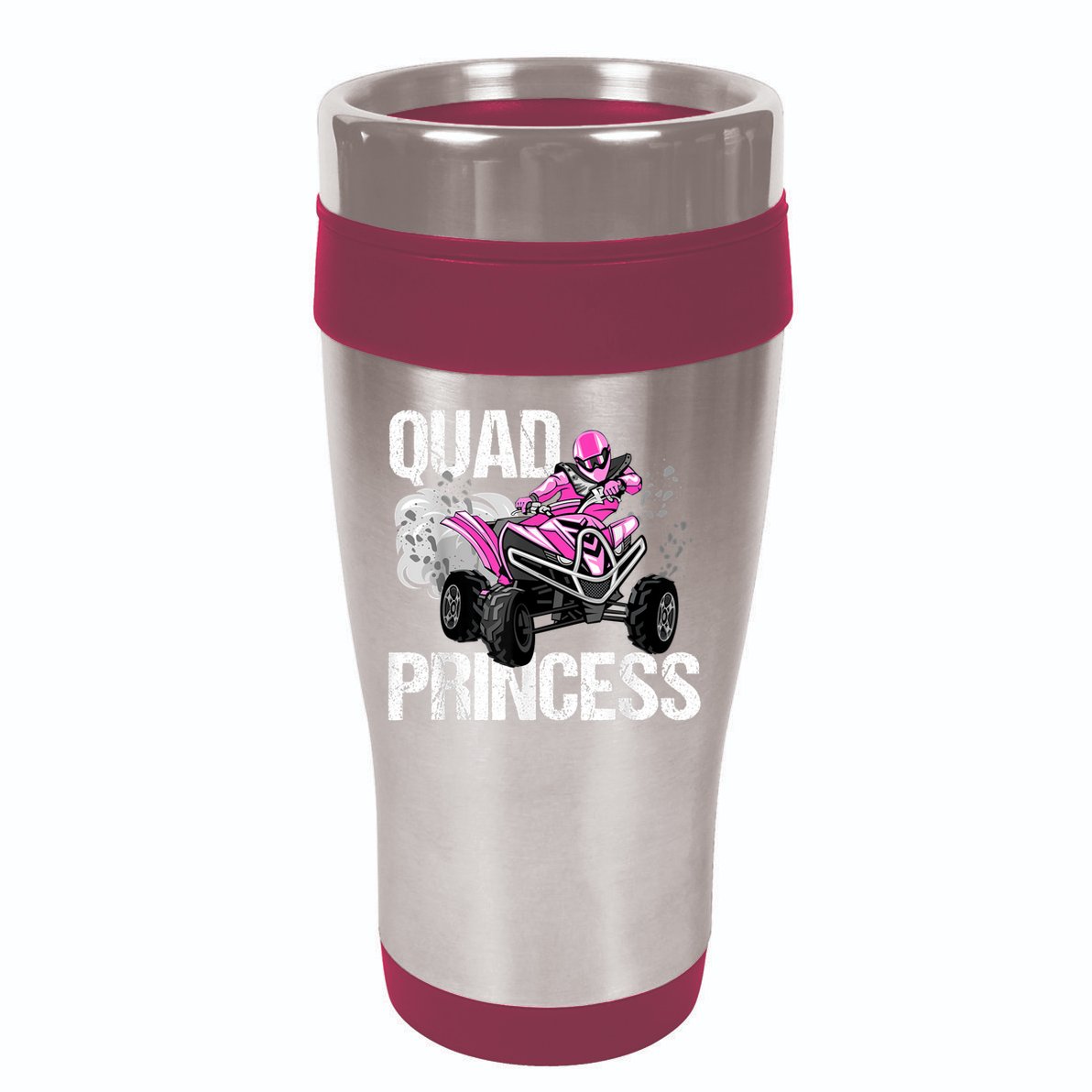 Quad Princess ATV 4 Wheeler Quad Offroad Mud MX Girls 16oz Travel Tumbler