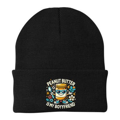 Quirky Peanut Butter Jar Peanut Butter Is My Boyfriend Knit Cap Winter Beanie