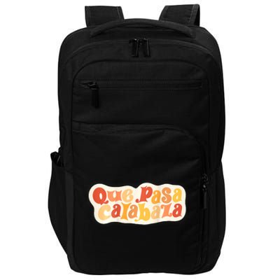 Que Pasa Calabaza Retro Groovy Pumpkin (Front & Back Design) Impact Tech Backpack