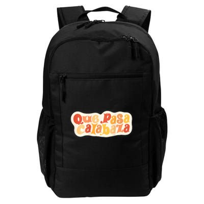 Que Pasa Calabaza Retro Groovy Pumpkin (Front & Back Design) Daily Commute Backpack