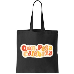 Que Pasa Calabaza Retro Groovy Pumpkin (Front & Back Design) Tote Bag