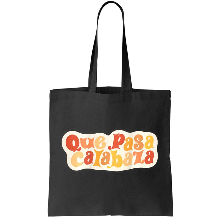 Que Pasa Calabaza Retro Groovy Pumpkin (Front & Back Design) Tote Bag