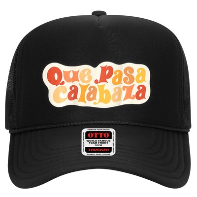 Que Pasa Calabaza Retro Groovy Pumpkin (Front & Back Design) Trucker Hat