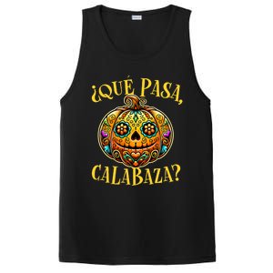 Que Pasa Calabaza Spanish Teacher Mexican Halloween PosiCharge Competitor Tank