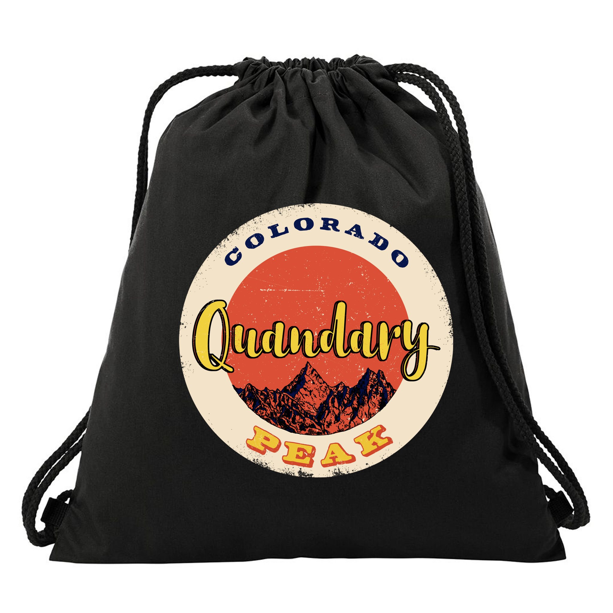 Quandary Peak Colorado Drawstring Bag