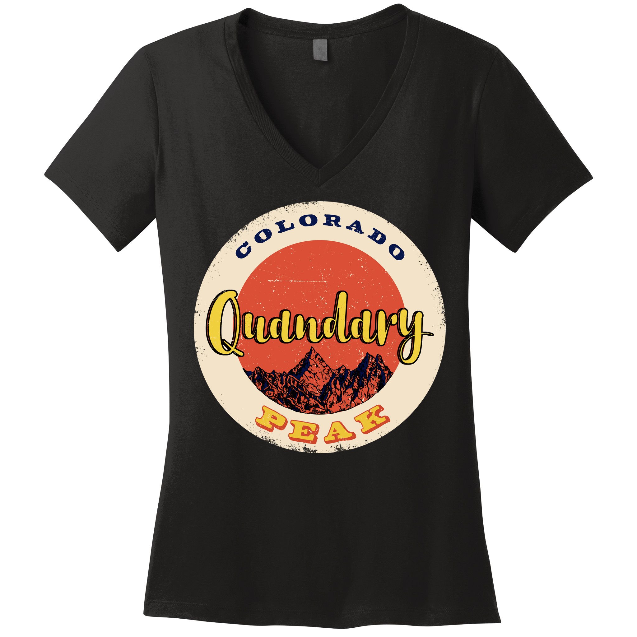 Quandary Peak Colorado Women's V-Neck T-Shirt
