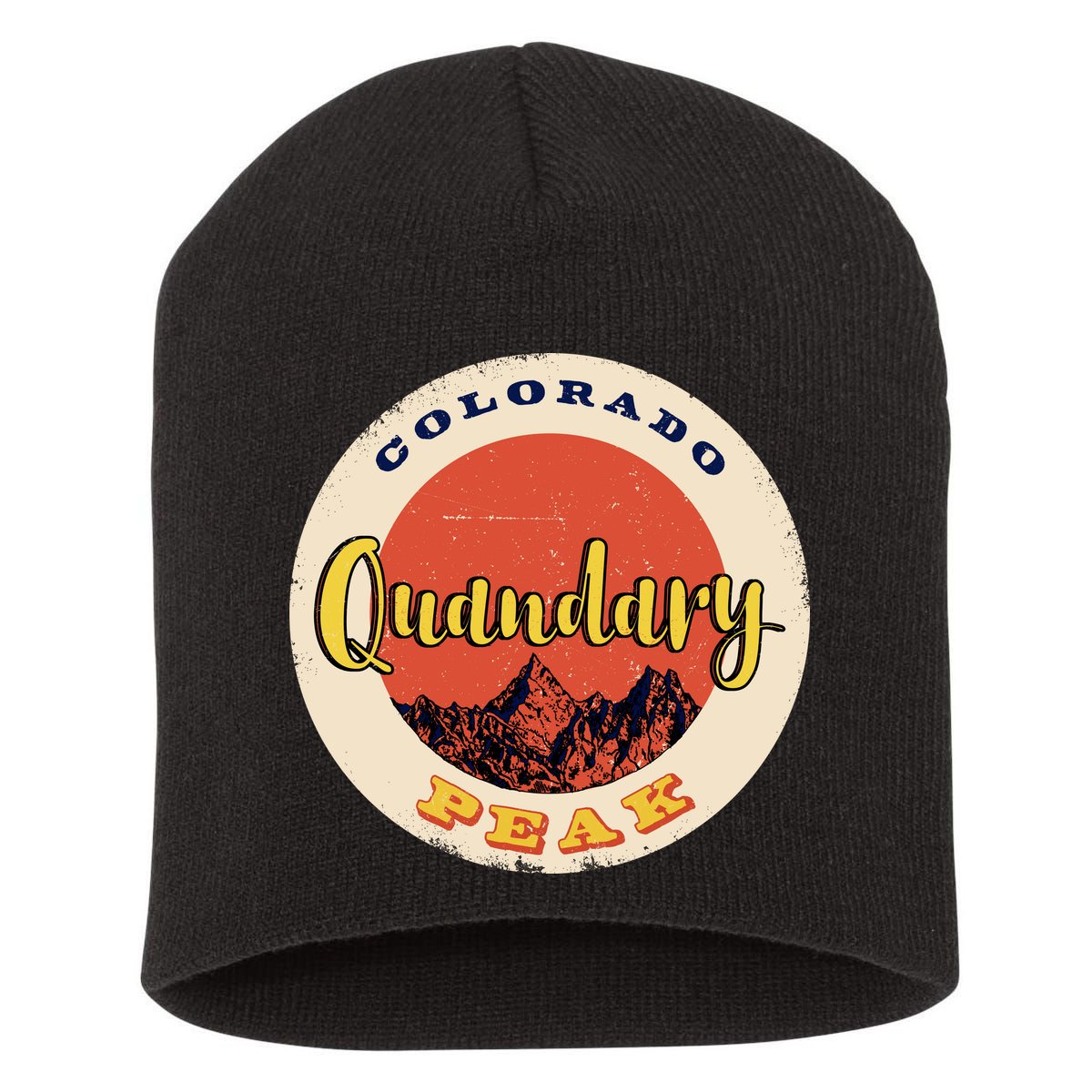 Quandary Peak Colorado Short Acrylic Beanie