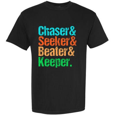 Quadball Positions Chaser Seeker Beater Keeper Garment-Dyed Heavyweight T-Shirt