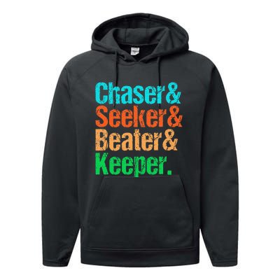 Quadball Positions Chaser Seeker Beater Keeper Performance Fleece Hoodie