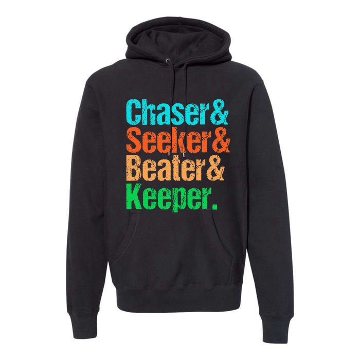 Quadball Positions Chaser Seeker Beater Keeper Premium Hoodie