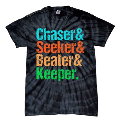 Quadball Positions Chaser Seeker Beater Keeper Tie-Dye T-Shirt