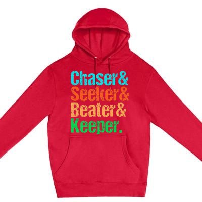 Quadball Positions Chaser Seeker Beater Keeper Premium Pullover Hoodie