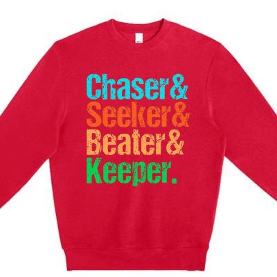 Quadball Positions Chaser Seeker Beater Keeper Premium Crewneck Sweatshirt