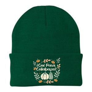 Que Pasa Calabaza Halloween Spanish Teacher Knit Cap Winter Beanie