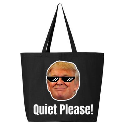 Quiet Please Donald Trump & Kamala Harris Debate 25L Jumbo Tote